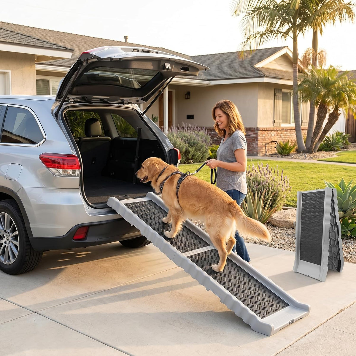 pawstep 50893 pet ramp with soft traction –, main product view