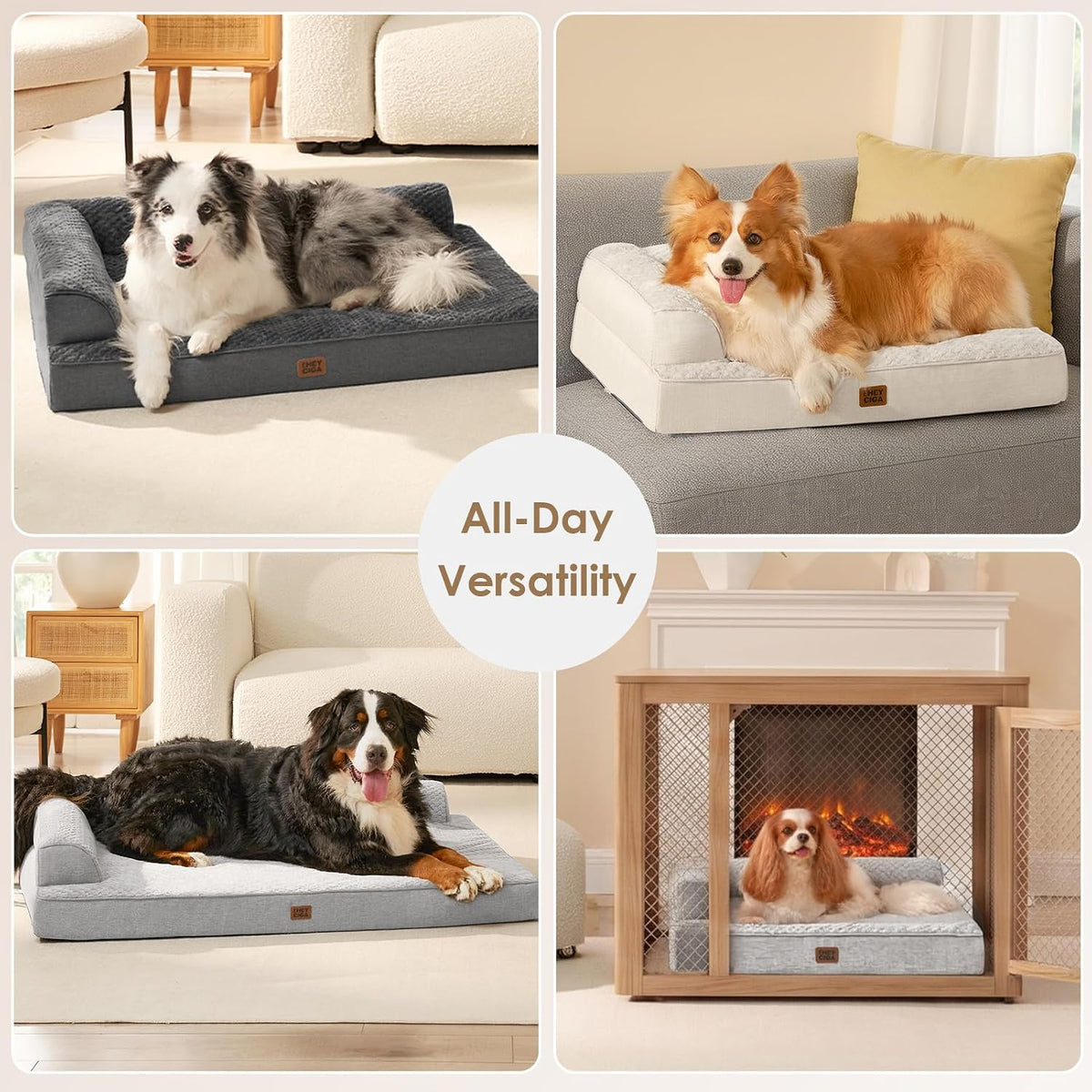 eheyciga orthopedic dog bed medium size, memory foam on a desk or shelf