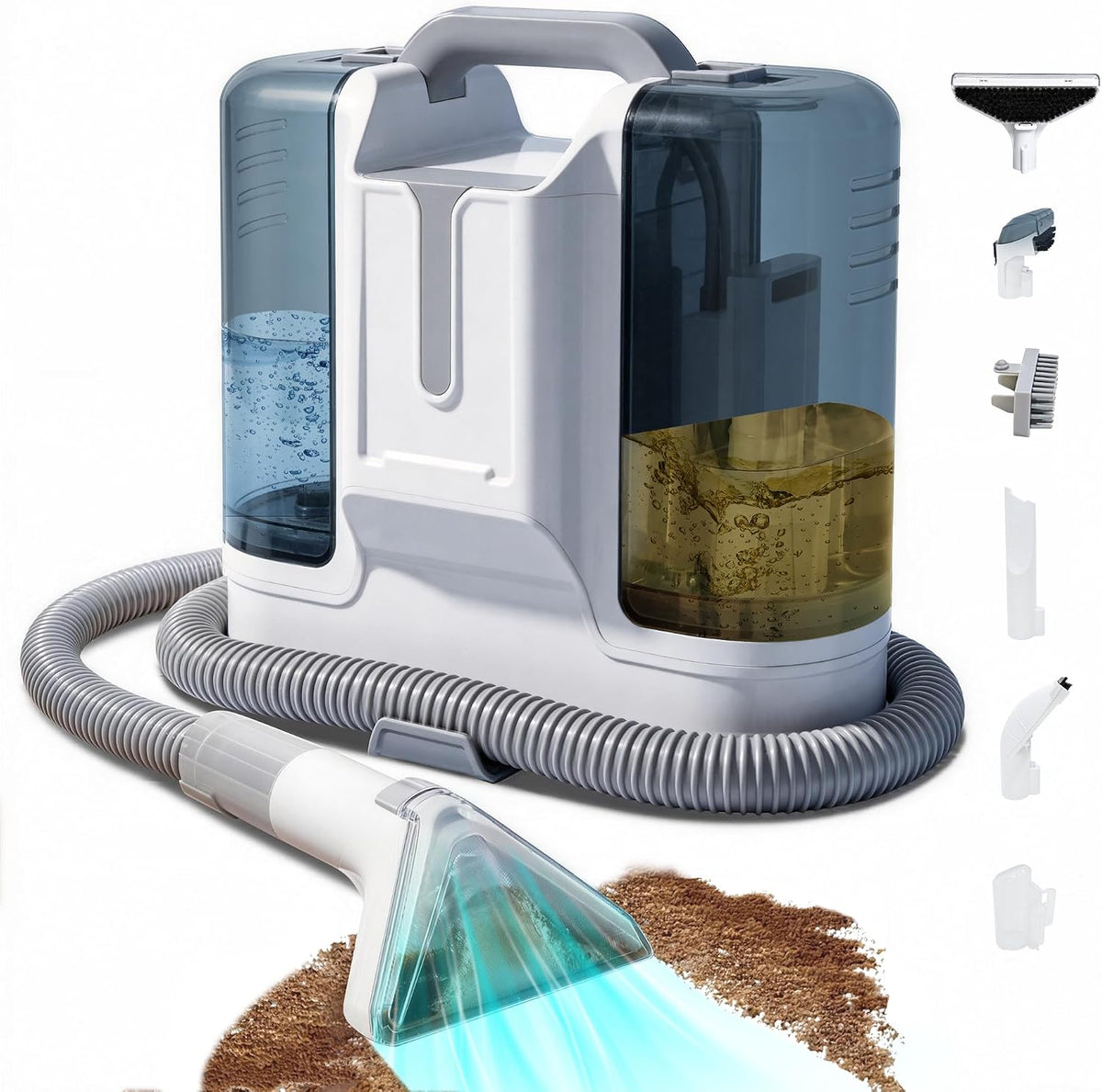 portable carpet cleaner machine,16kpa power suction with tools, main product view