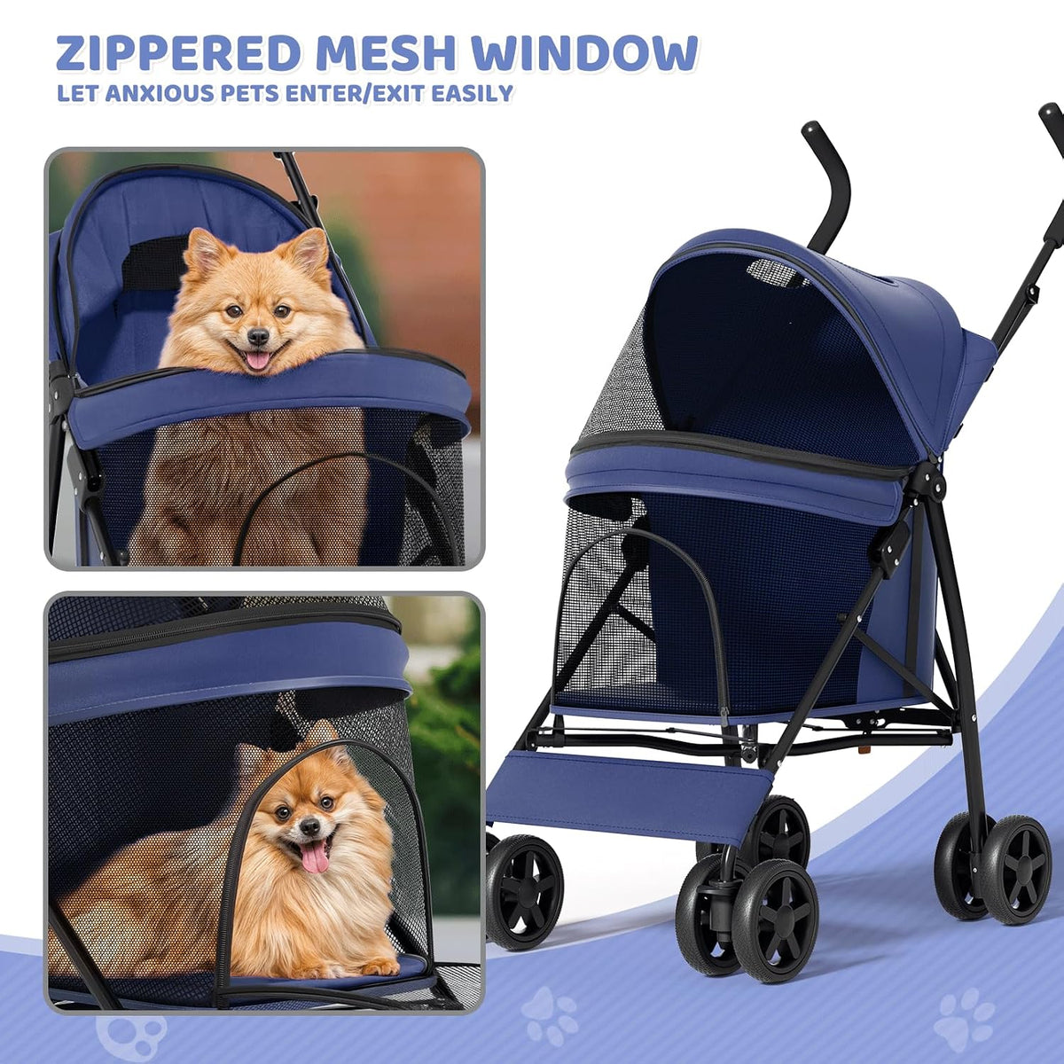 magshion compact fold pet travel stroller for small on a desk or shelf