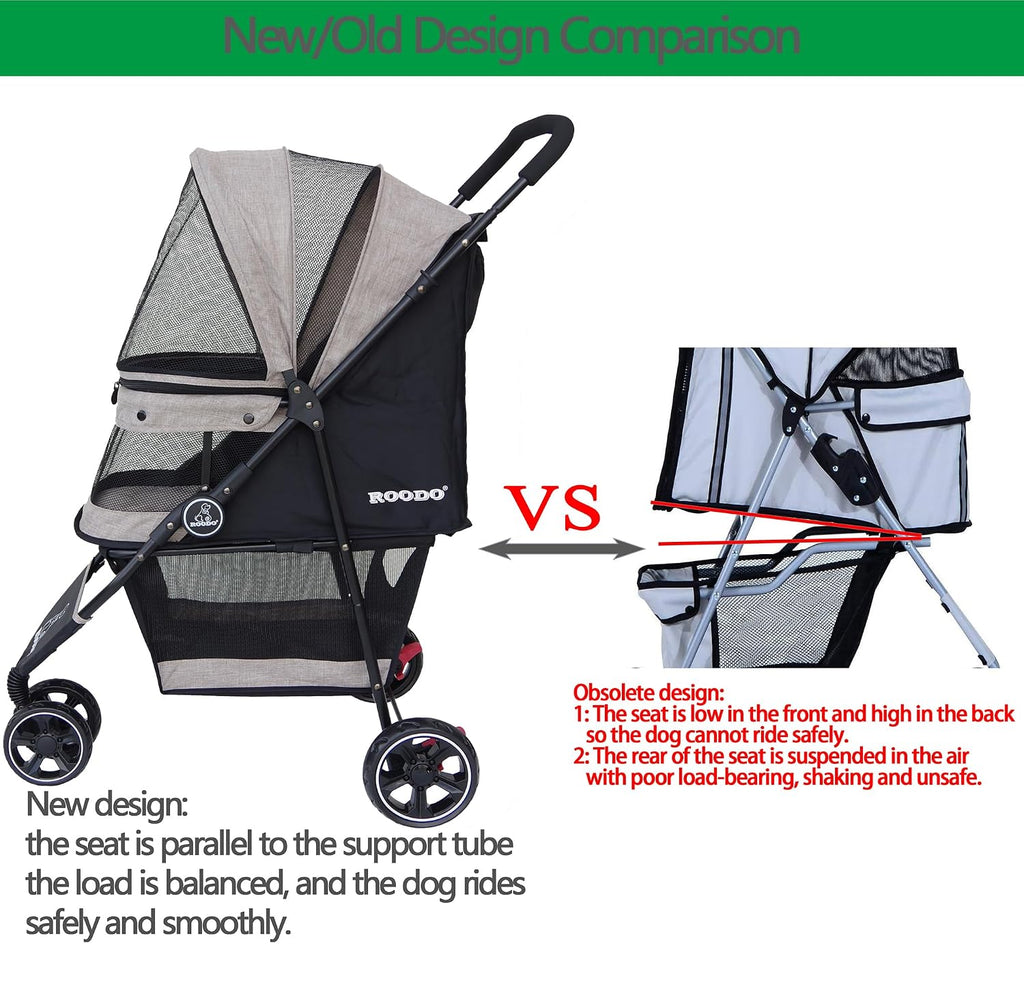 roodo 3 wheel dog pet cat stroller best, package contents
