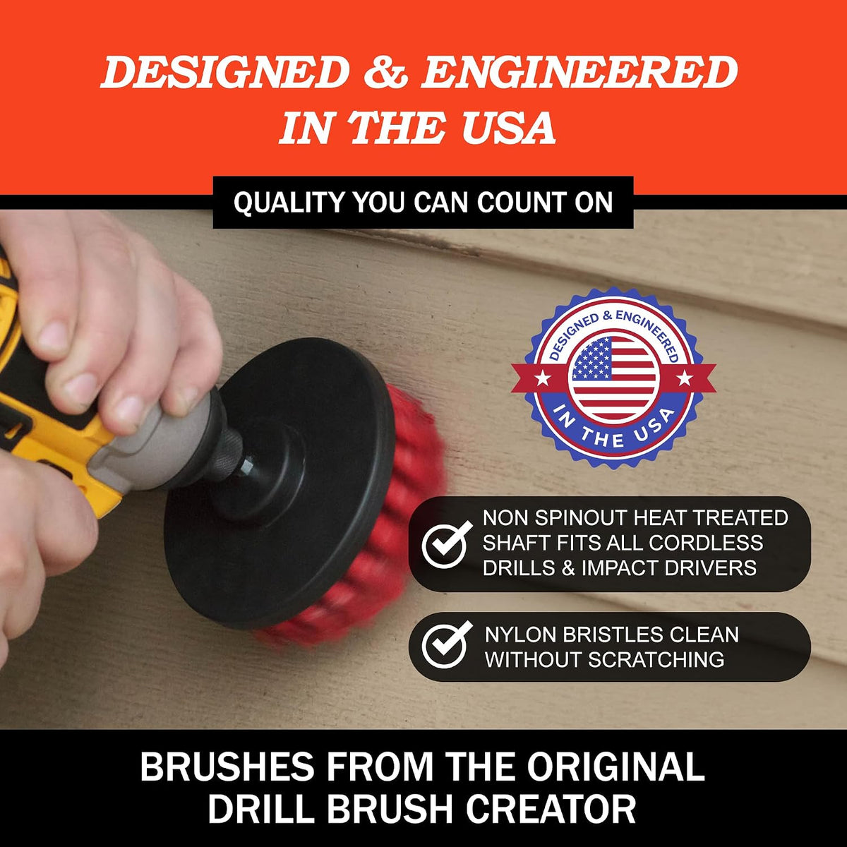 heavy duty stiff bristle brush kit - cemetery, close-up detail
