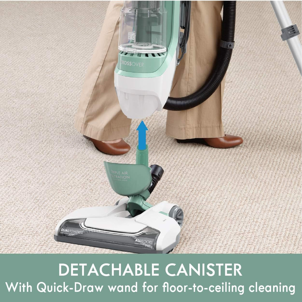 kenmore du3017 pet friendly upright vacuum bagless 2-motor, close-up detail