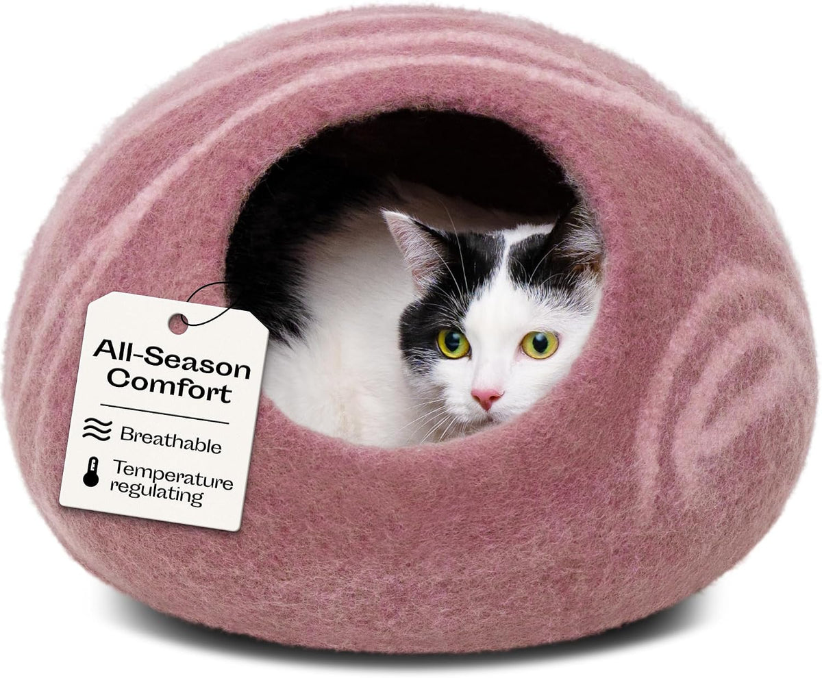 meowfia cat cave - merino wool bed for, main product view