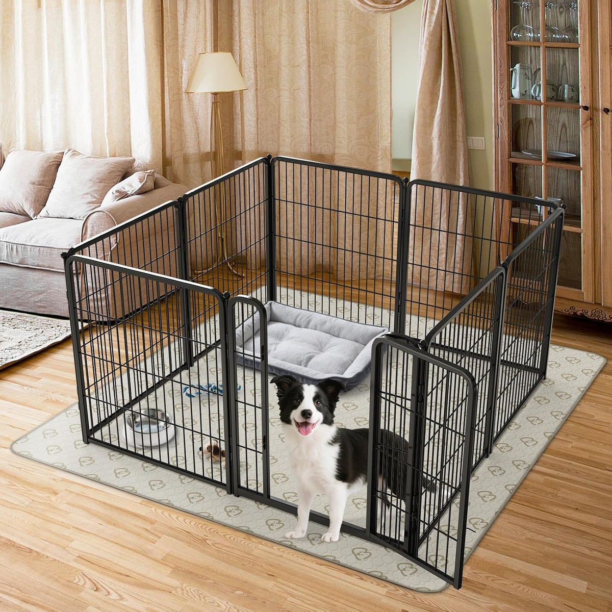 fxw homeplus indoor dog playpen with washable pee, close-up detail