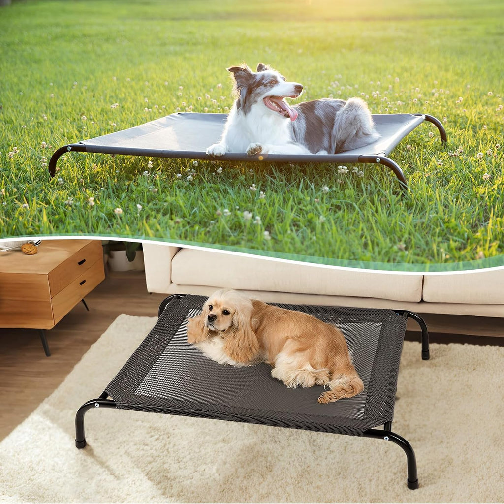 50" lx32 wx8 h cooling elevated dog bed, side view