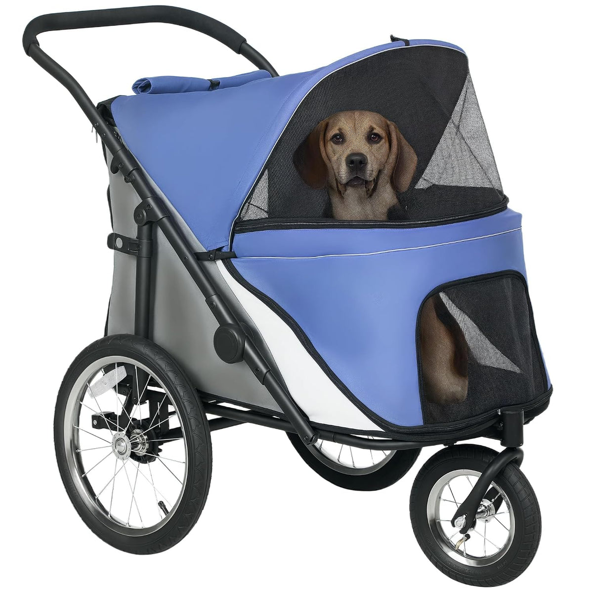 pawhut dog stroller easy one-hand fold for medium, main product view