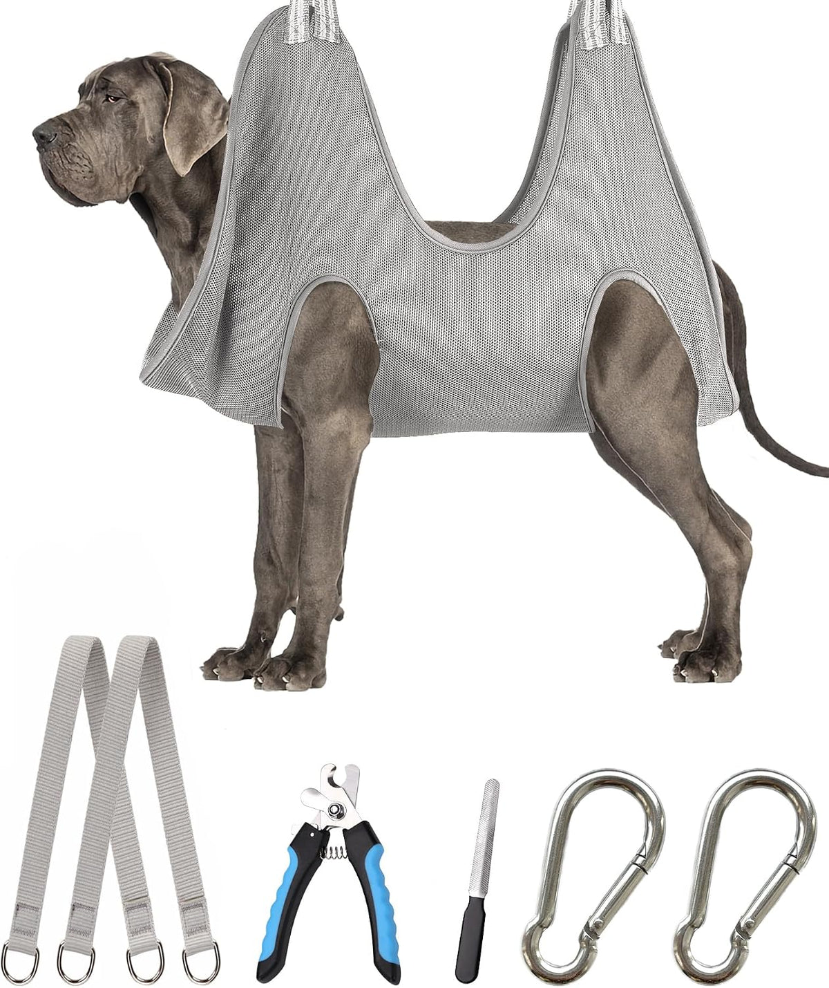 kkiimatt dog grooming hammock harness,xxx-large silver grey grooming, main product view
