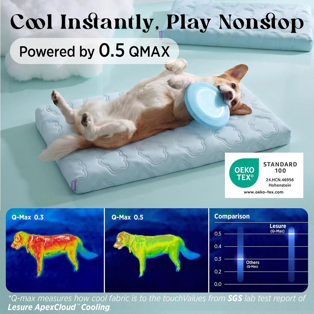le sure apexcloud™ cooling dog bed for large, close-up detail