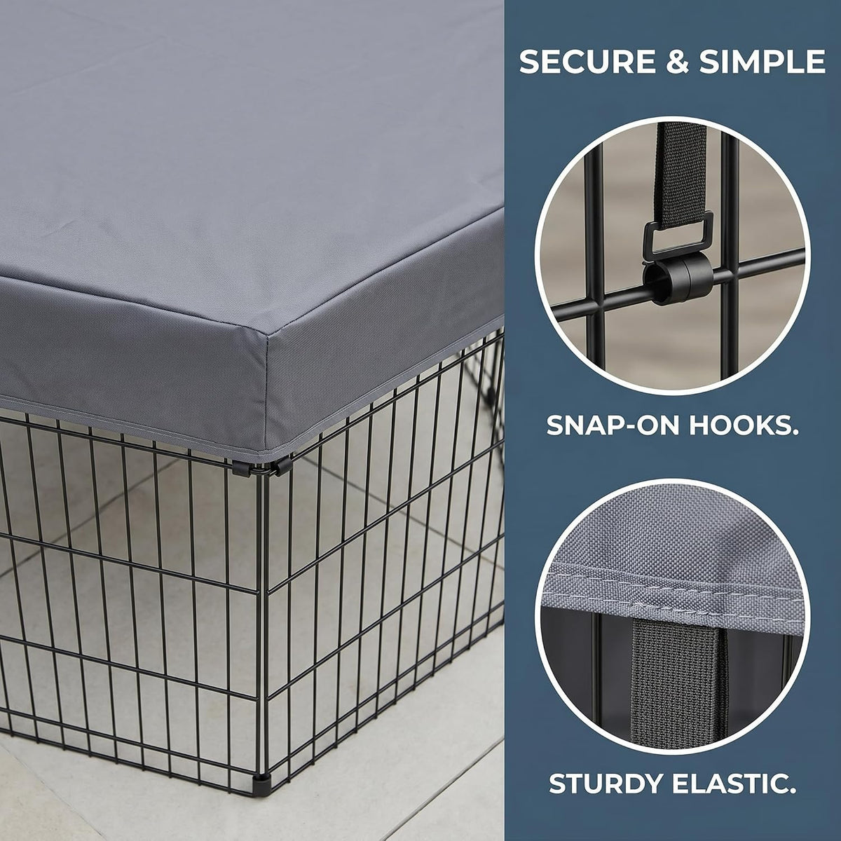 pjyucien octagonal playpen top cover for 24" side, side view