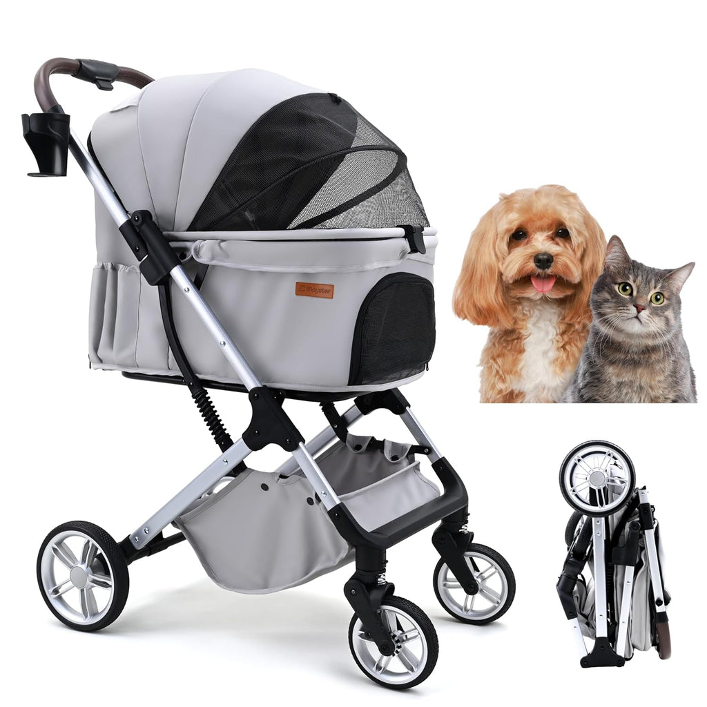 pet stroller for small dogs and cats, one-click, main product view