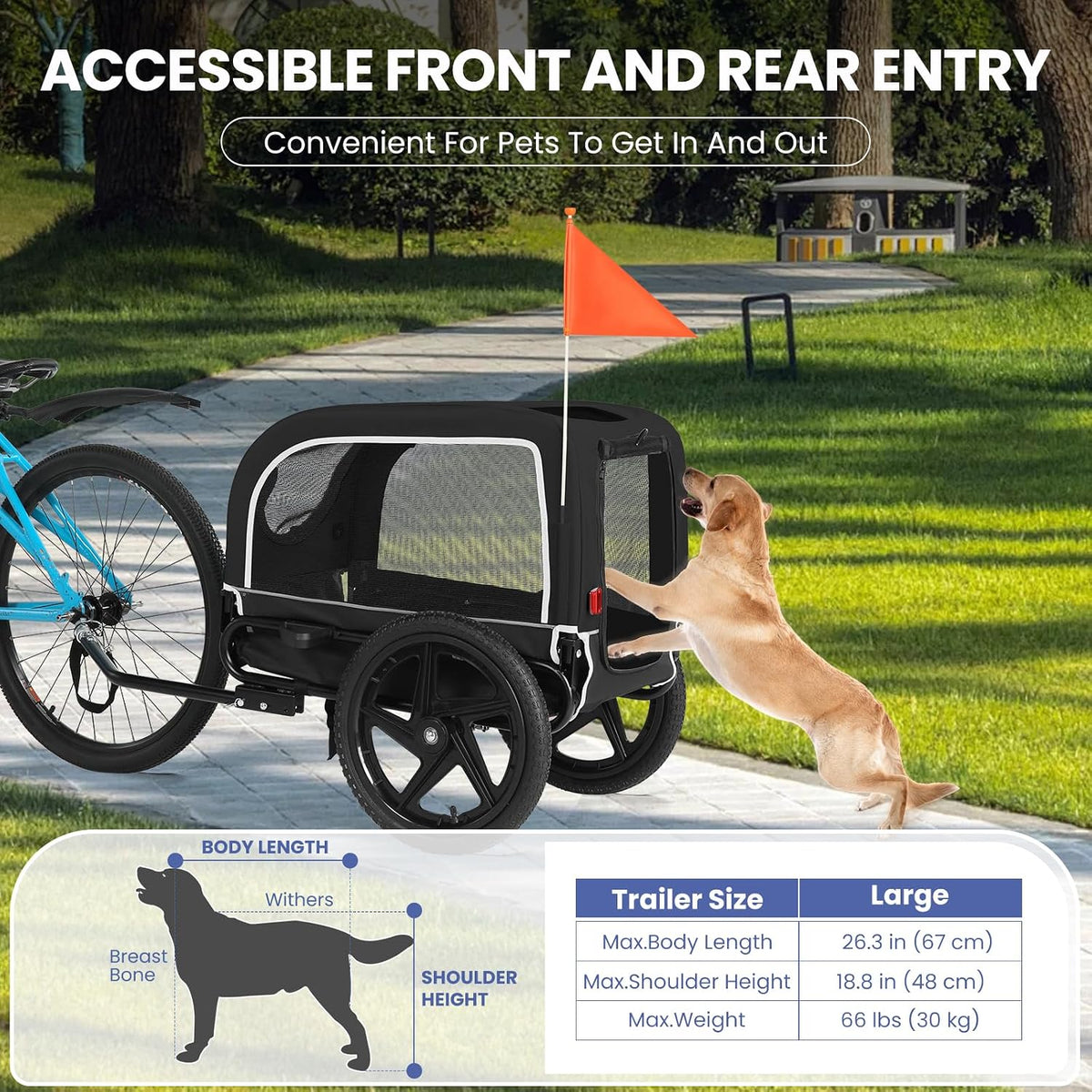 sepnine dog bike trailer, dog cart for bicycle, package contents