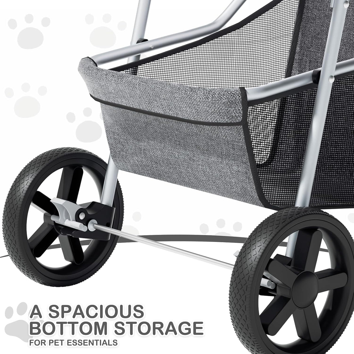 monibloom pet stroller for small/medium dogs and cats, view 12