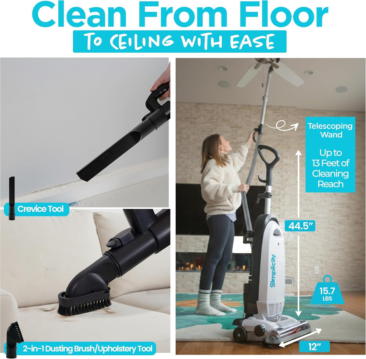 simplicity vacuums allergy upright bagged vacuum cleaner and, close-up detail