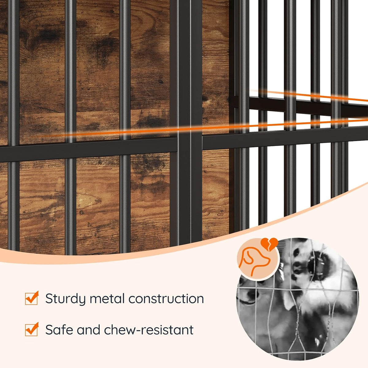 hoobro 38.6" dog crate furniture, wooden dog kennel, package contents