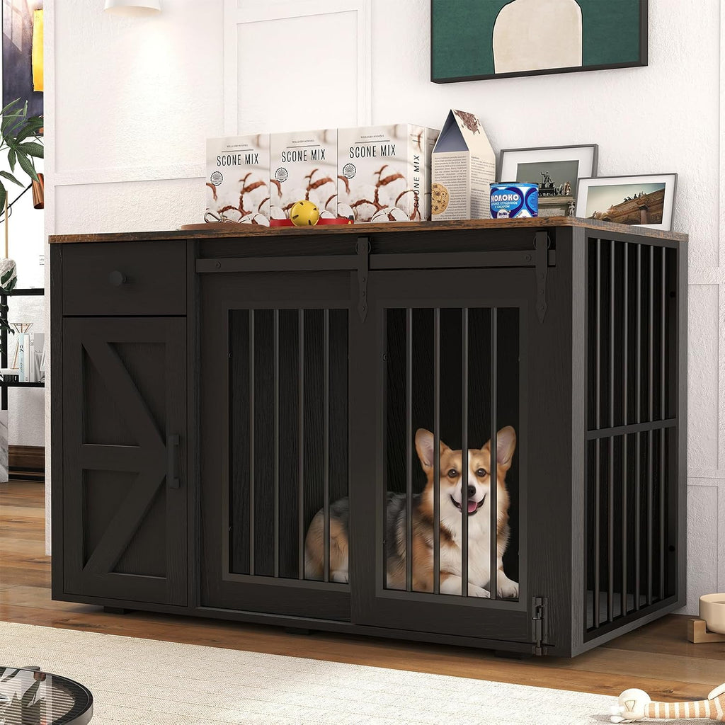 verano garden 44" dog crate furniture, dog kennel, main product view