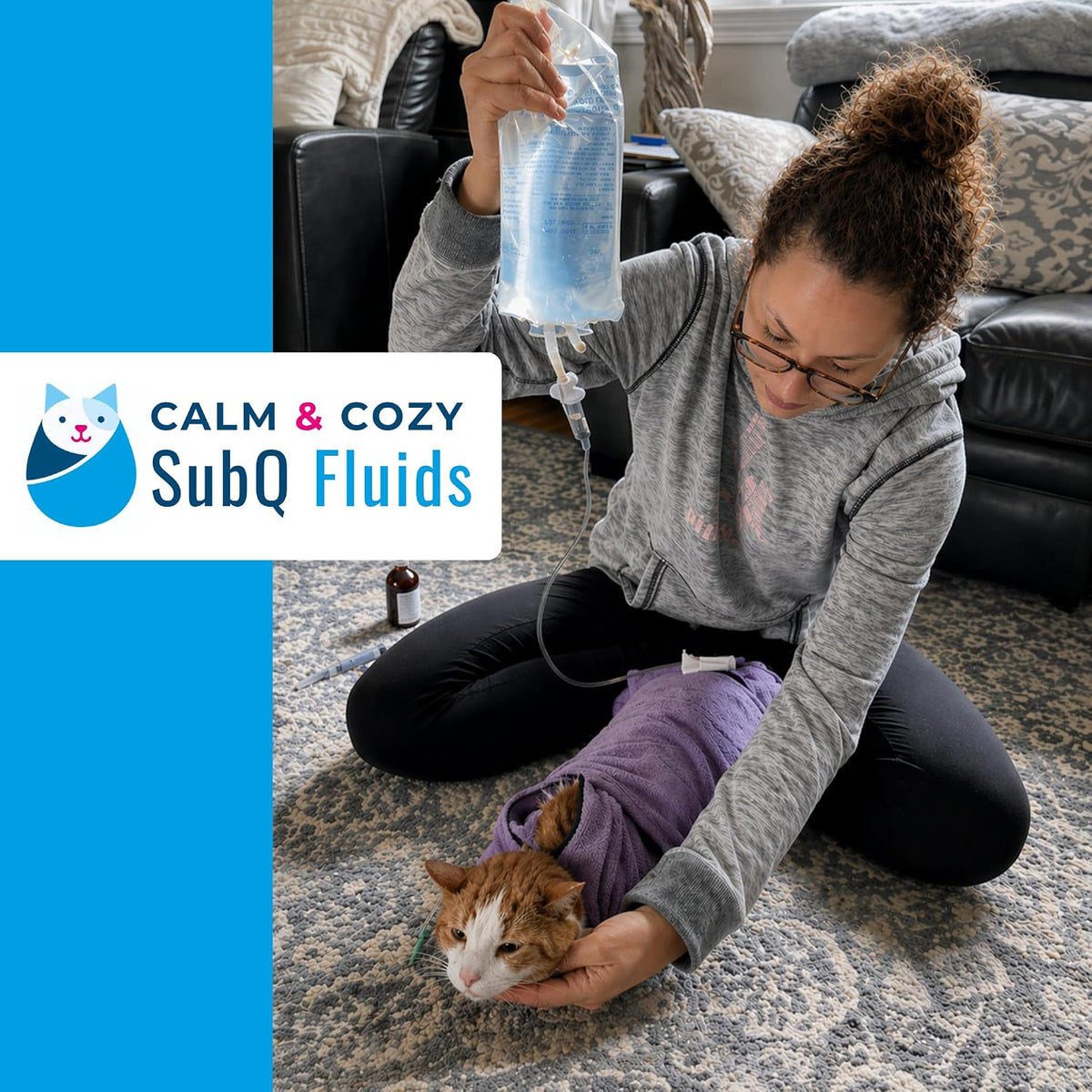calm & cozy® cat swaddle wrap for nail showing dimensions
