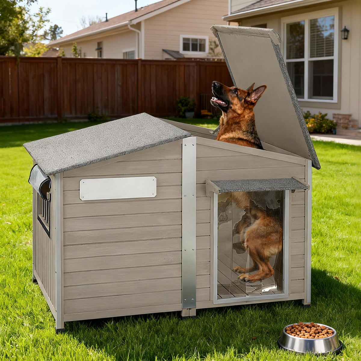petscosset large dog house outdoor indoor -55" weatherproof on a desk or shelf