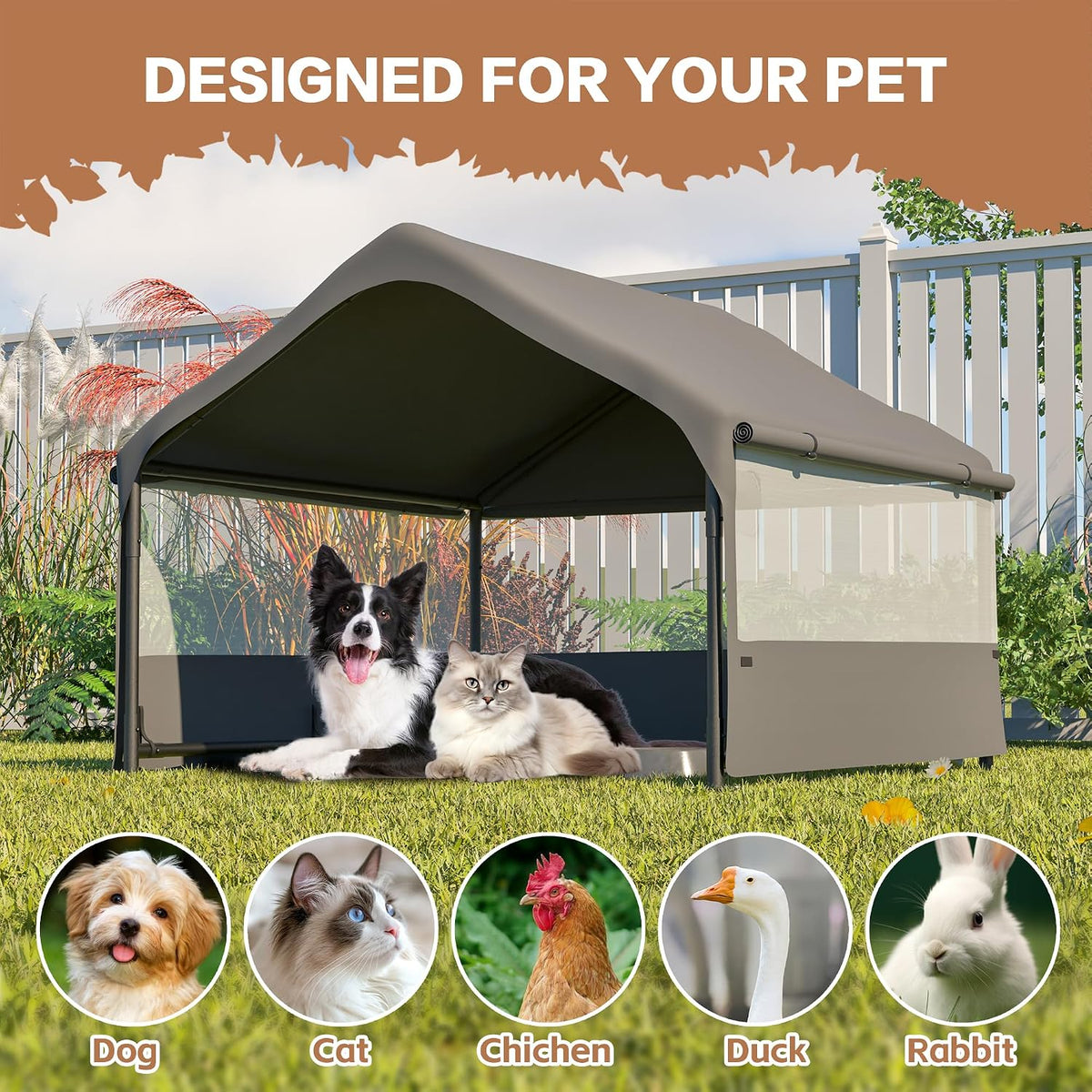 extra large dog shade shelter 4'x4'x3' waterproof, outdoor on a desk or shelf