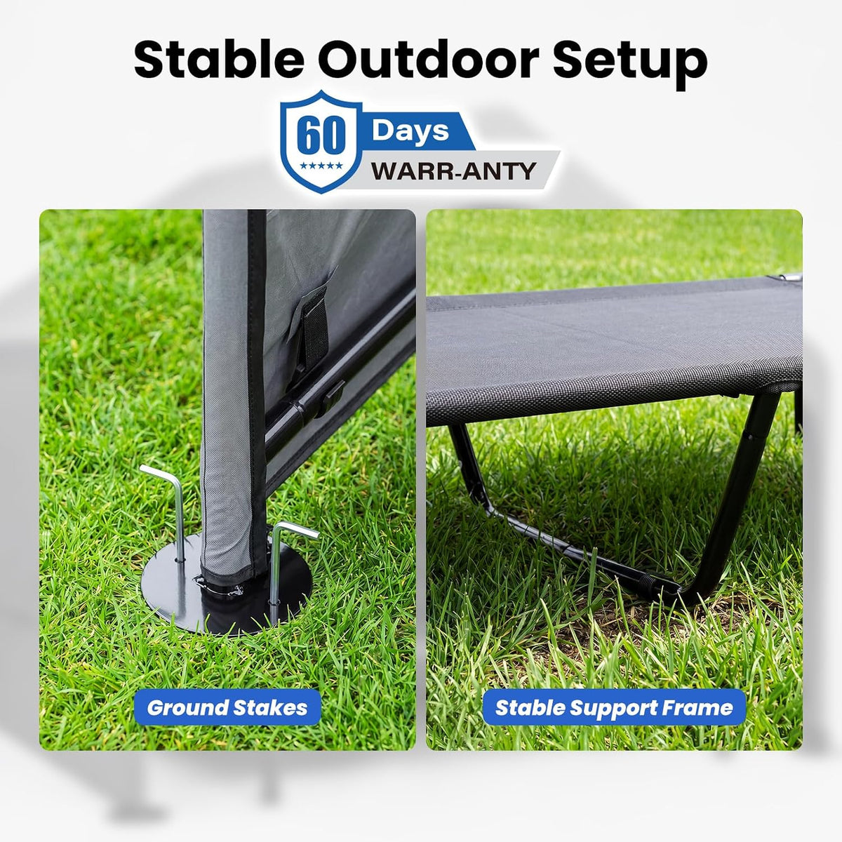 zooba extra large dog shade with elevated bed, package contents