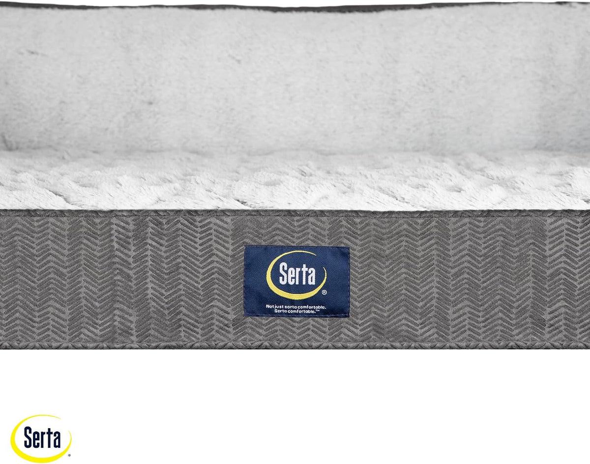 serta orthopedic quilted couch dog bed for pets on a desk or shelf