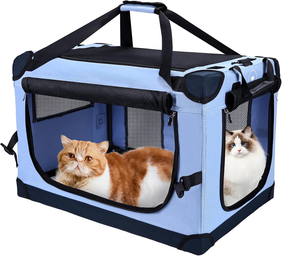 pegic extra large cat carrier, blue, main product view