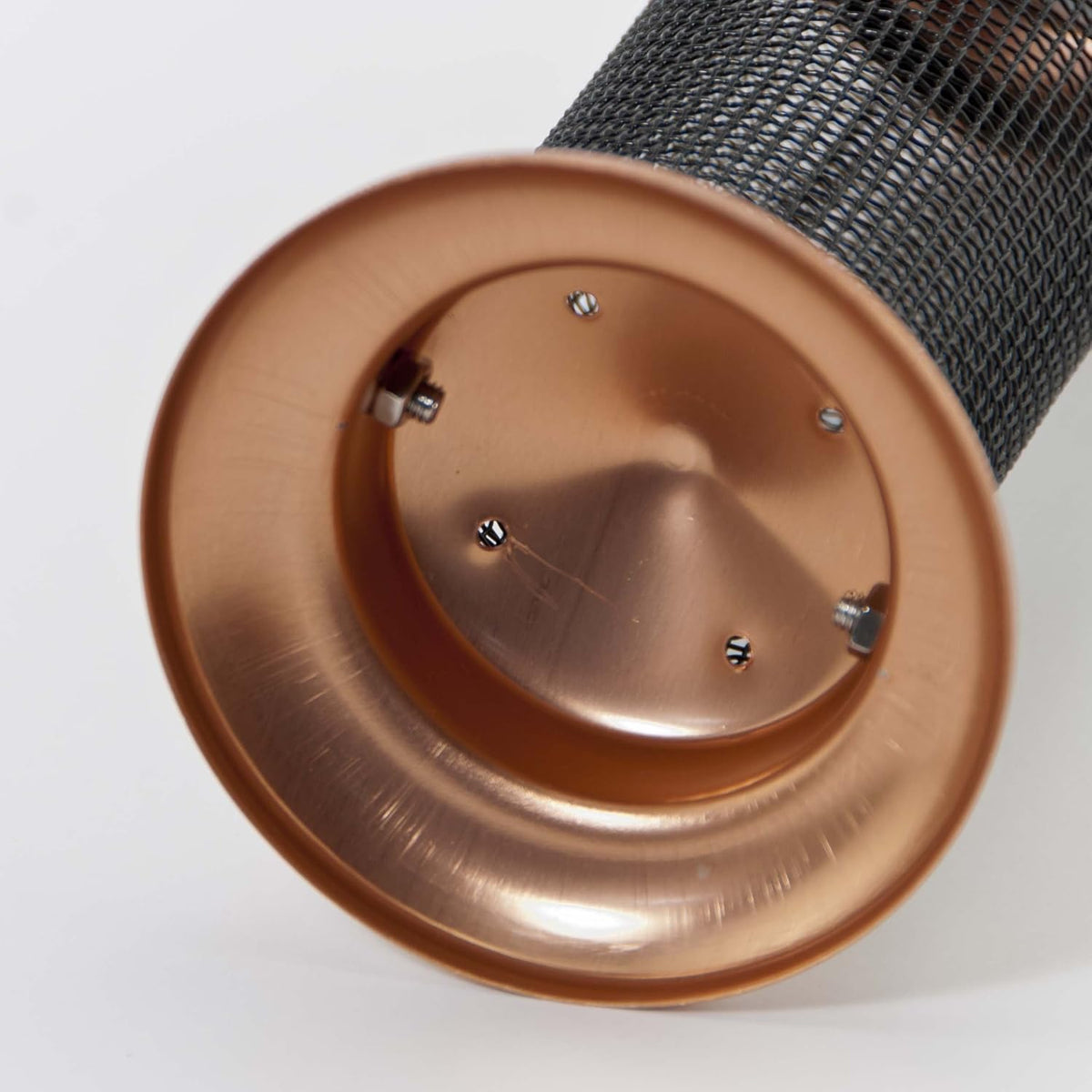 woodlink coppertop thistle mini tube feeder model coptmini, side view