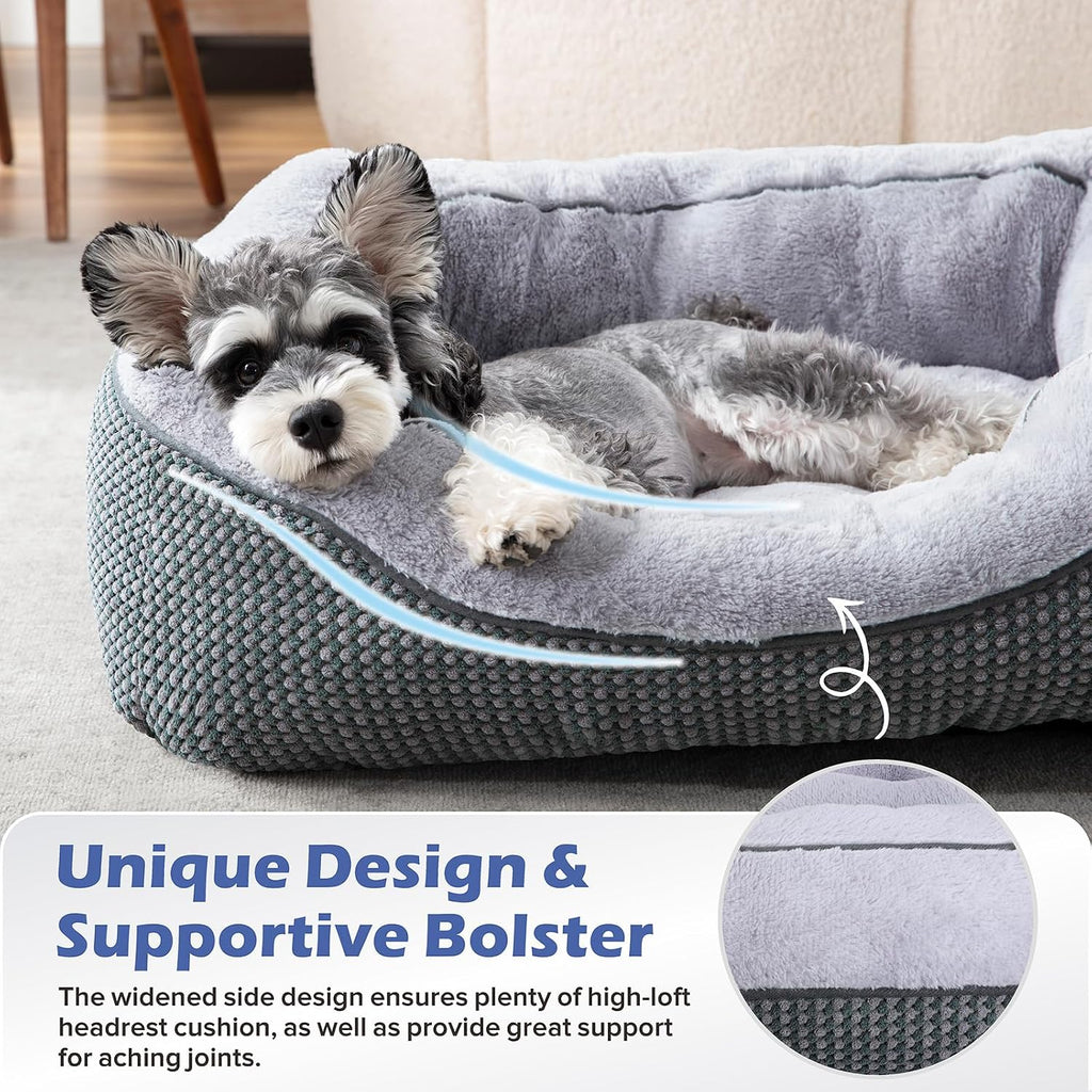 invenho medium dog beds for medium dogs washable, side view