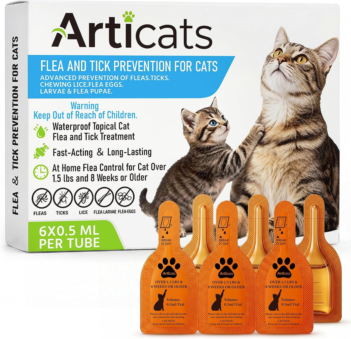 flea and tick prevention for cats & kittens, main product view