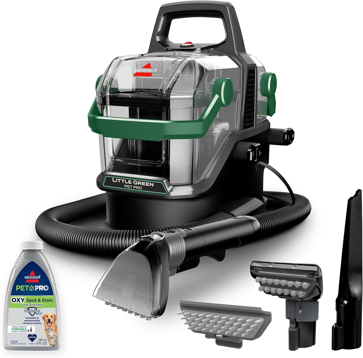 bissell little green pet pro portable carpet cleaner, main product view