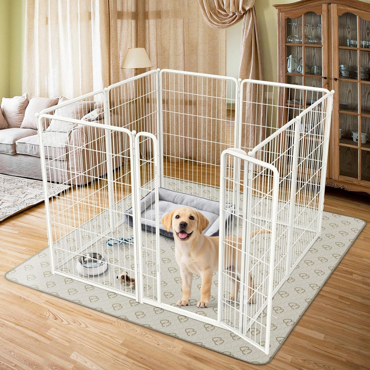 fxw homeplus indoor dog playpen with washable pee, close-up detail