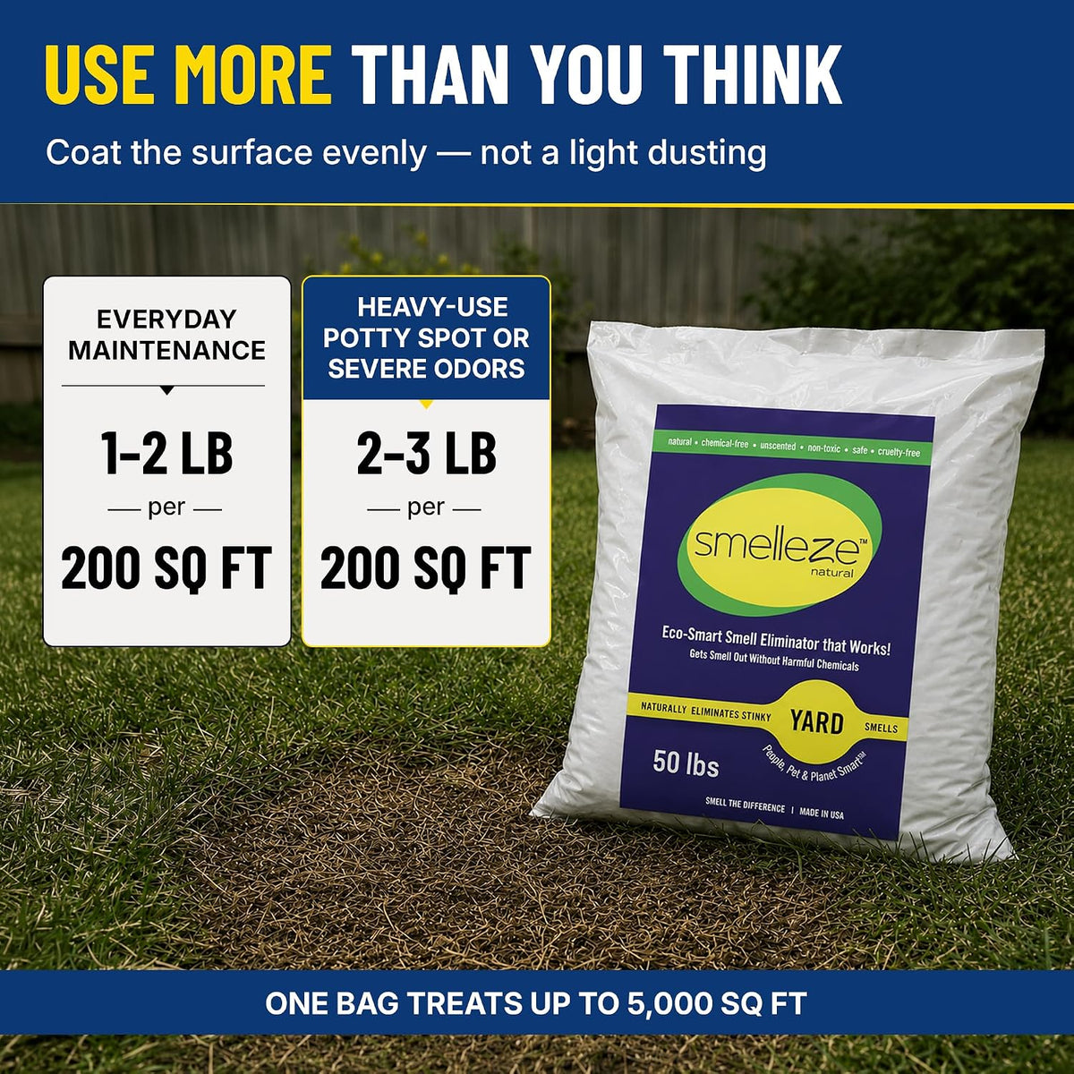 smelleze yard & outdoor pet urine odor absorber, side view
