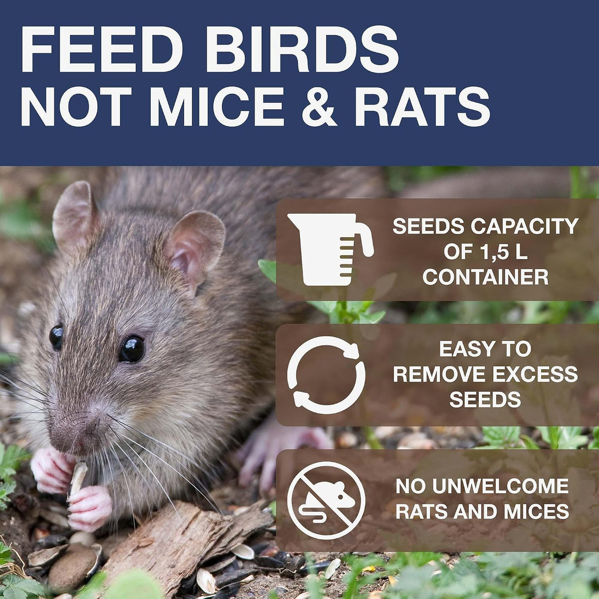 swissinno bird feeders - no mess hanging bird shown in use