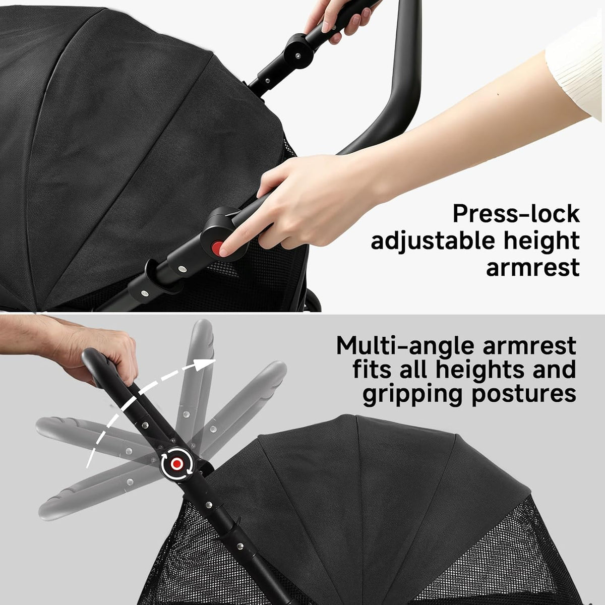 dog stroller for large & medium dogs (up on a desk or shelf