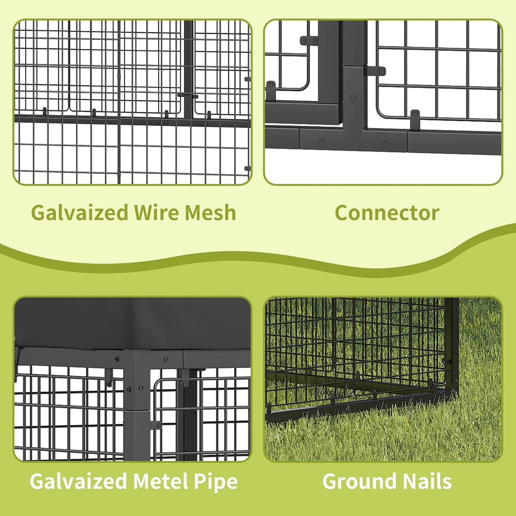354" x 118" outdoor dog kennel steel ideal, package contents