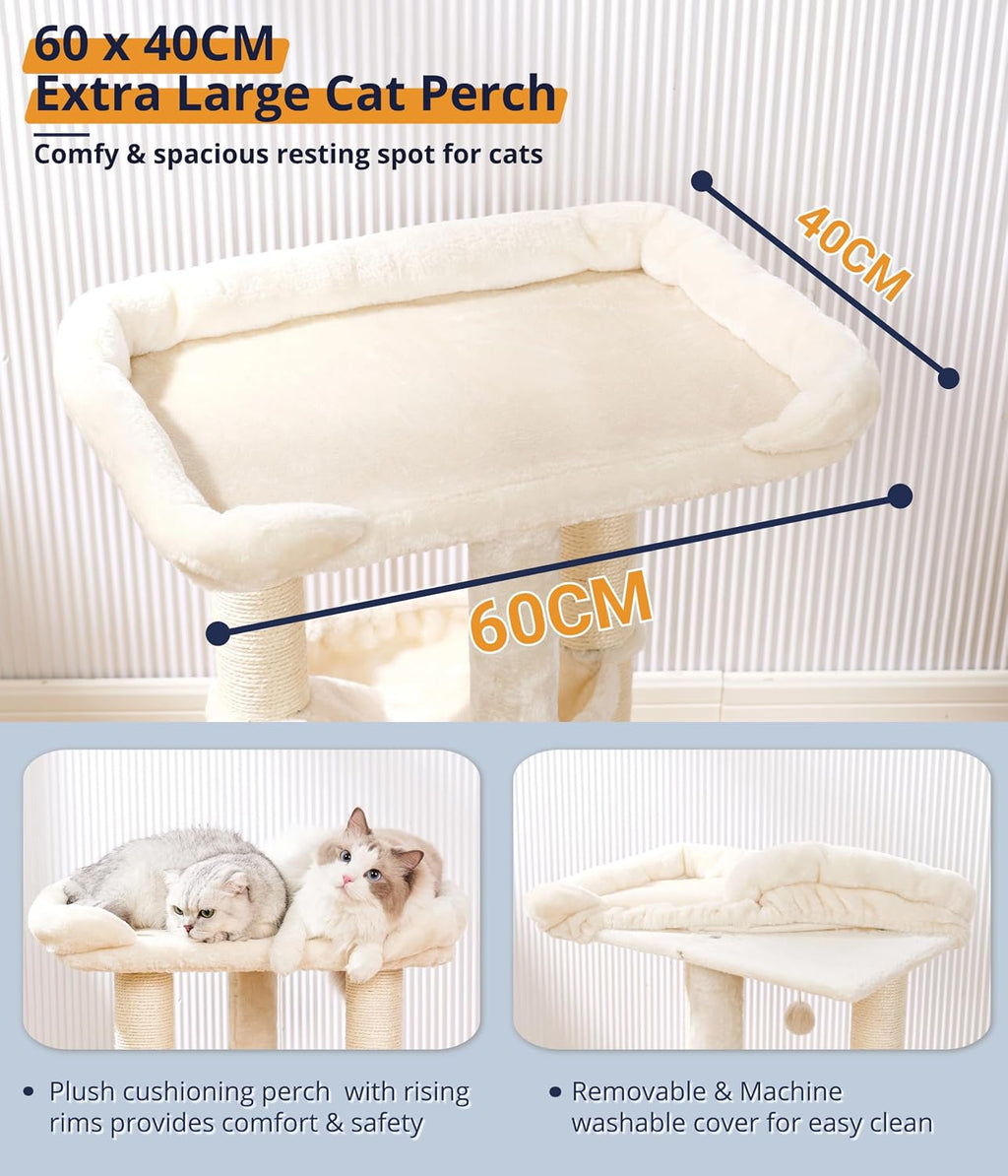 happi n pets cat tree, cat scratching posts showing dimensions