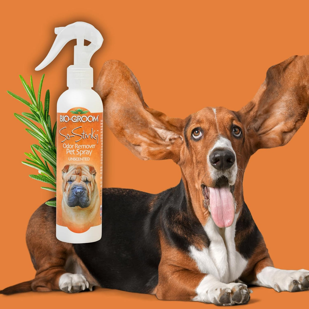 bio-groom odor remover pet spray, so-stinky unscented, 1, side view