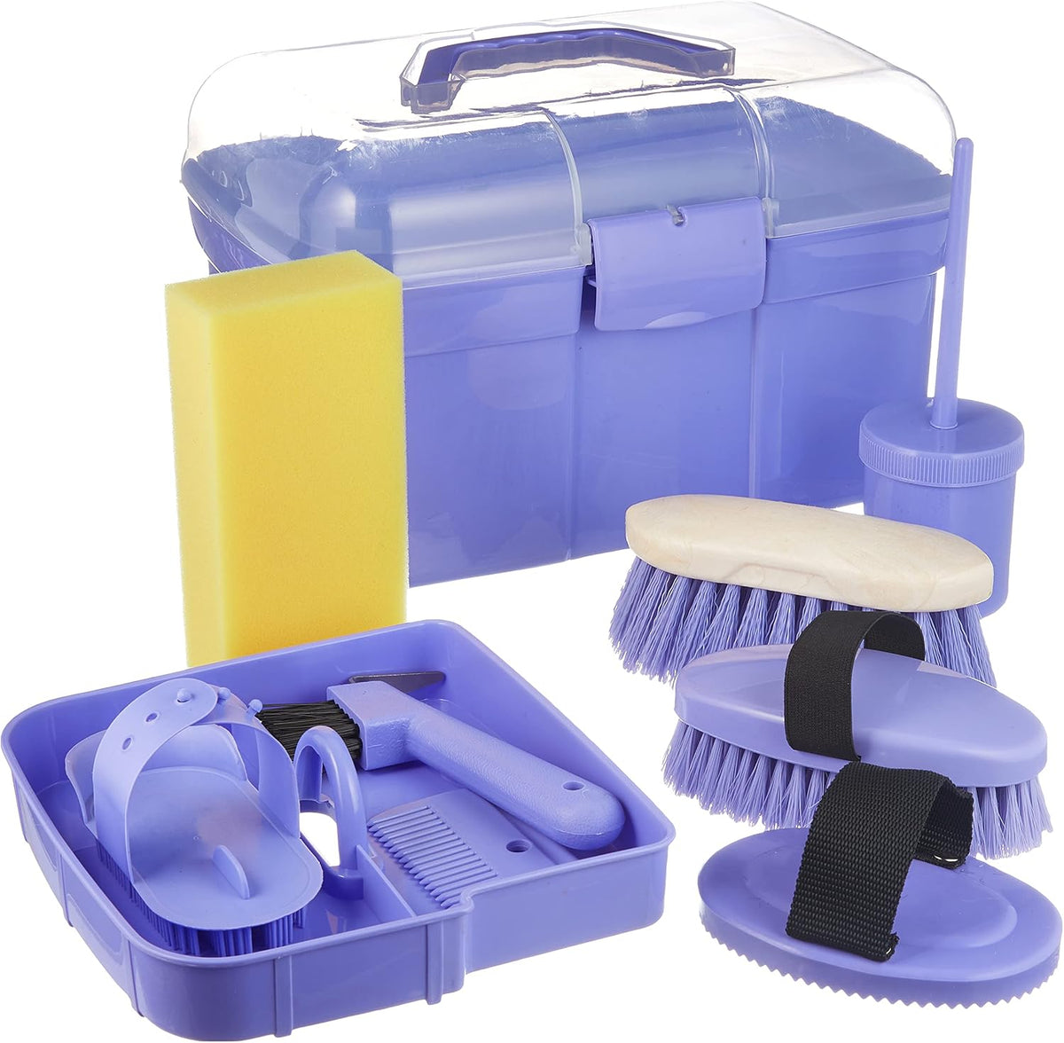 kerbl grooming box filled for children, purple (care, main product view