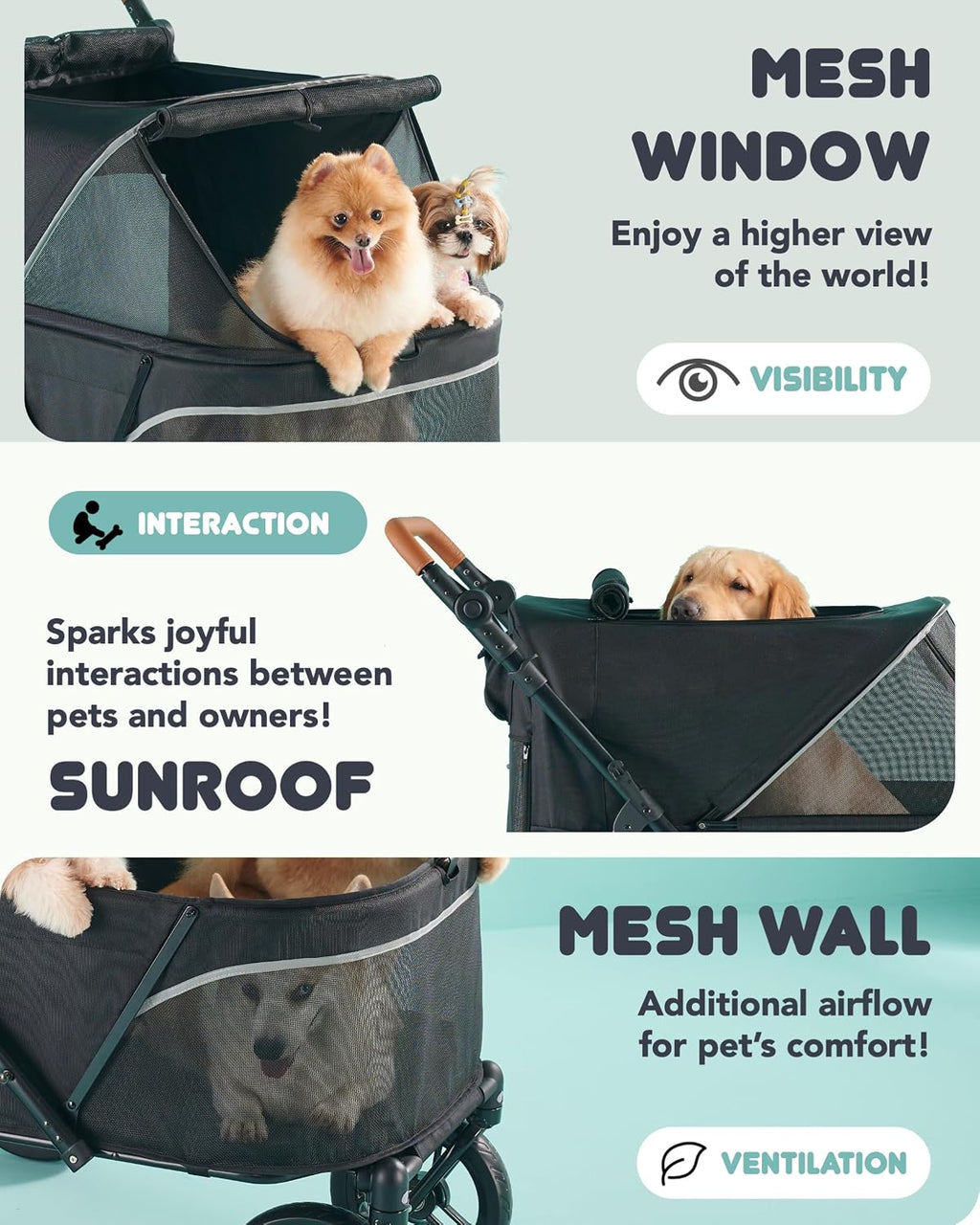 zoosky pet stroller for large dogs up to on a desk or shelf