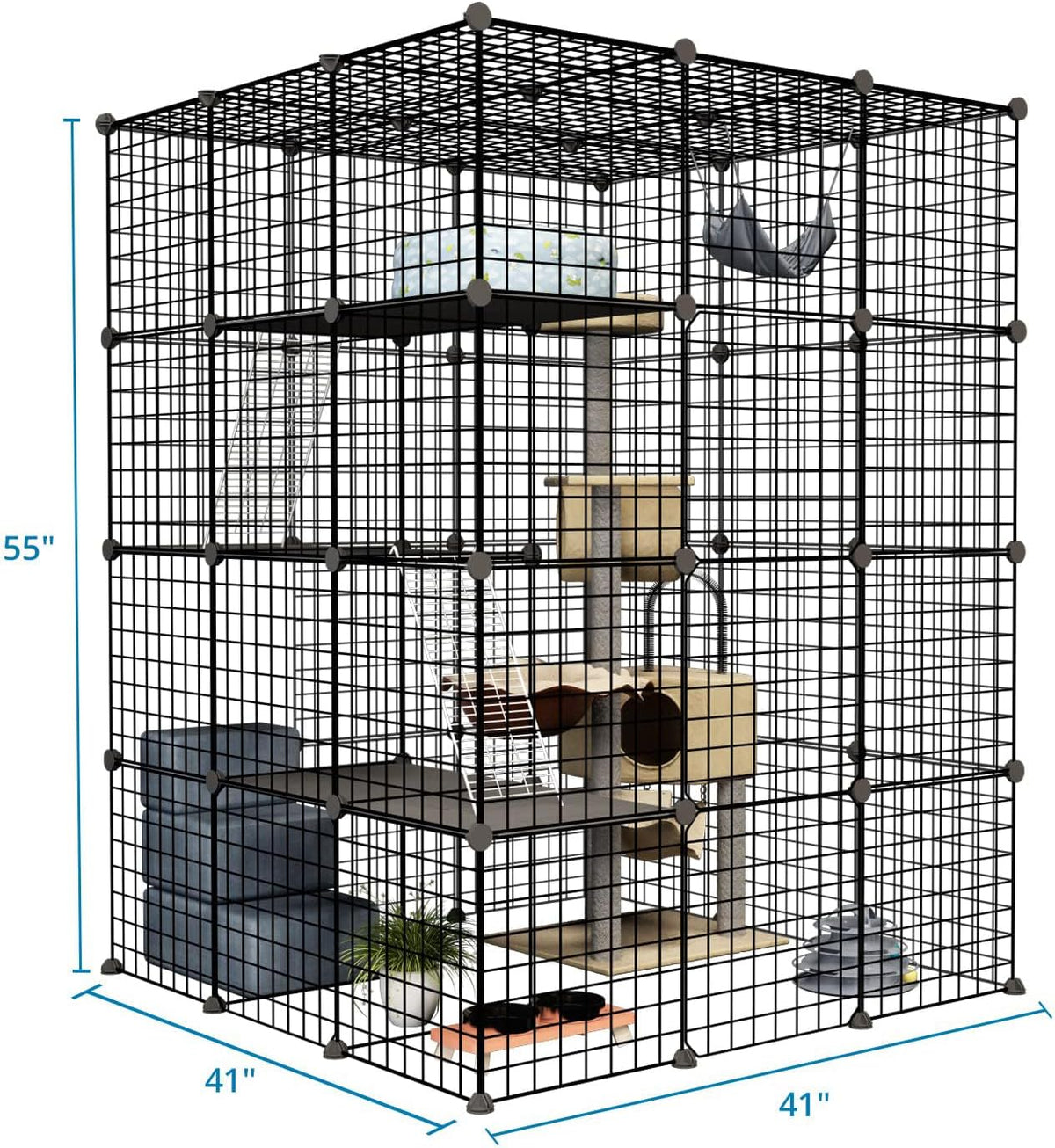 oneluck 55 inch catio outdoor cat enclosure with on a desk or shelf