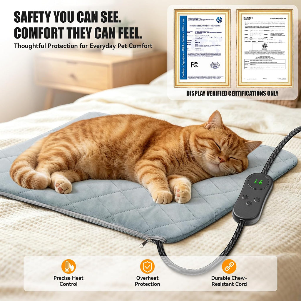 heated cat bed for pet/cats/dogs, cat heating pad, package contents