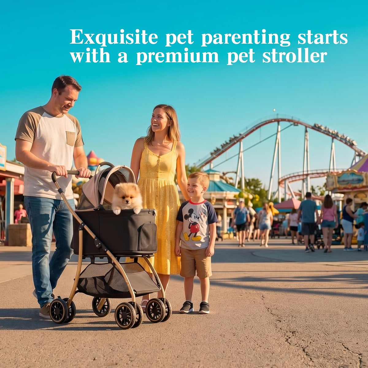 mila&louis dog stroller, 22" pet cradle for small, package contents