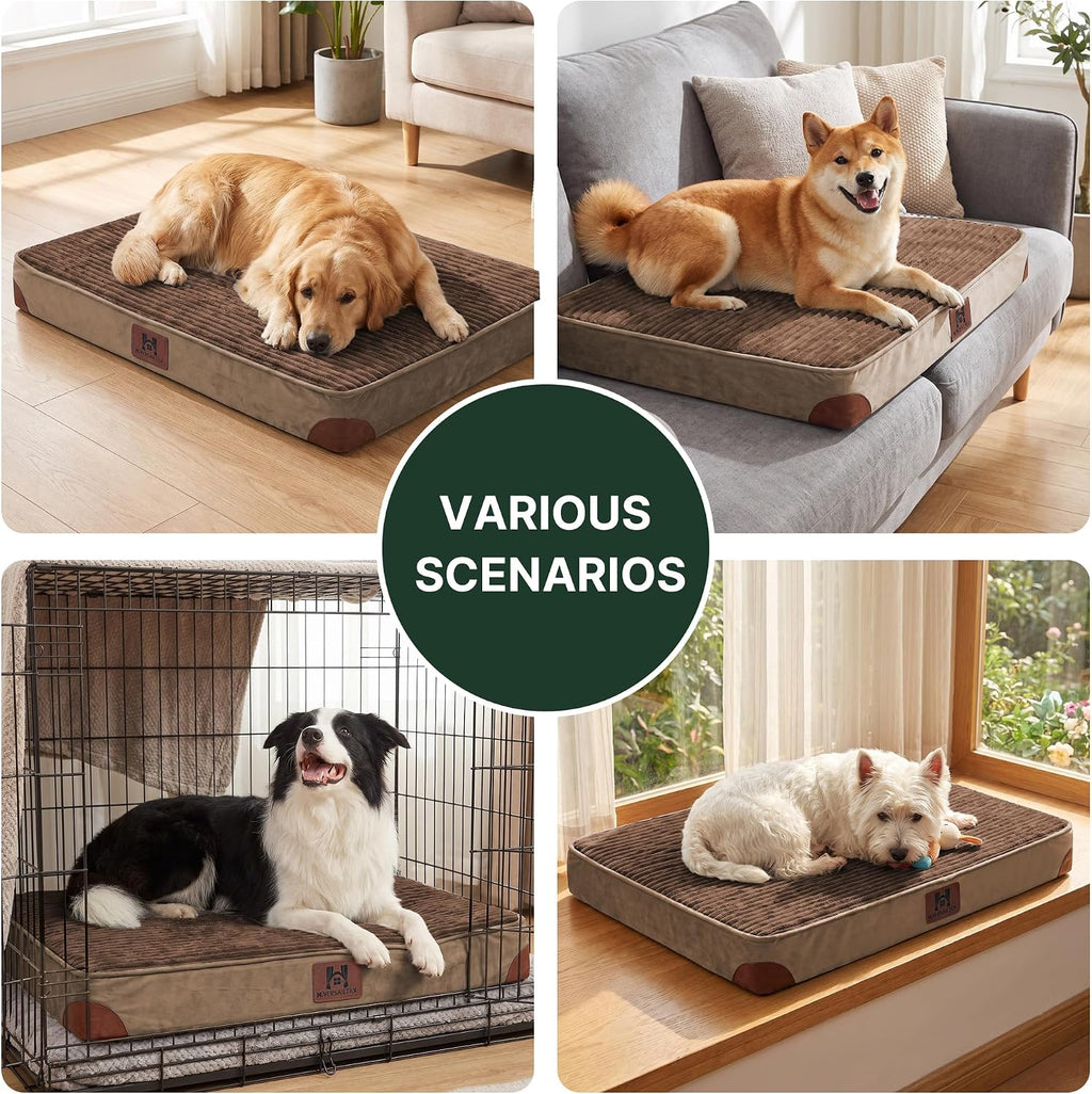 h.versailtex waterproof orthopedic dog bed for crate, cafe on a desk or shelf