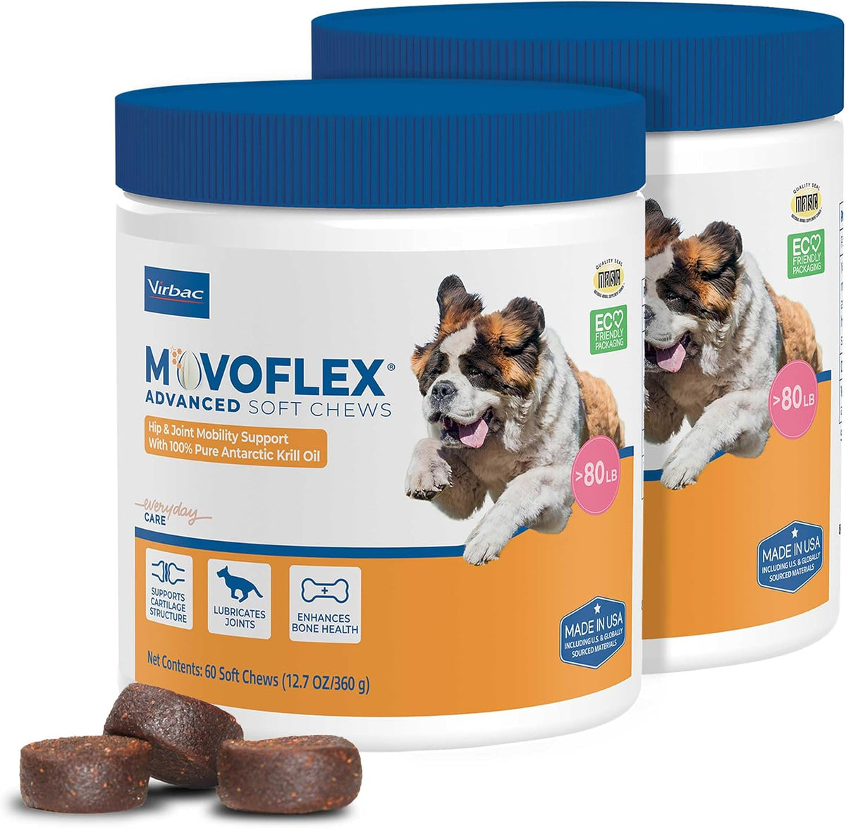 movoflex advanced soft chews hip and joint support, main product view