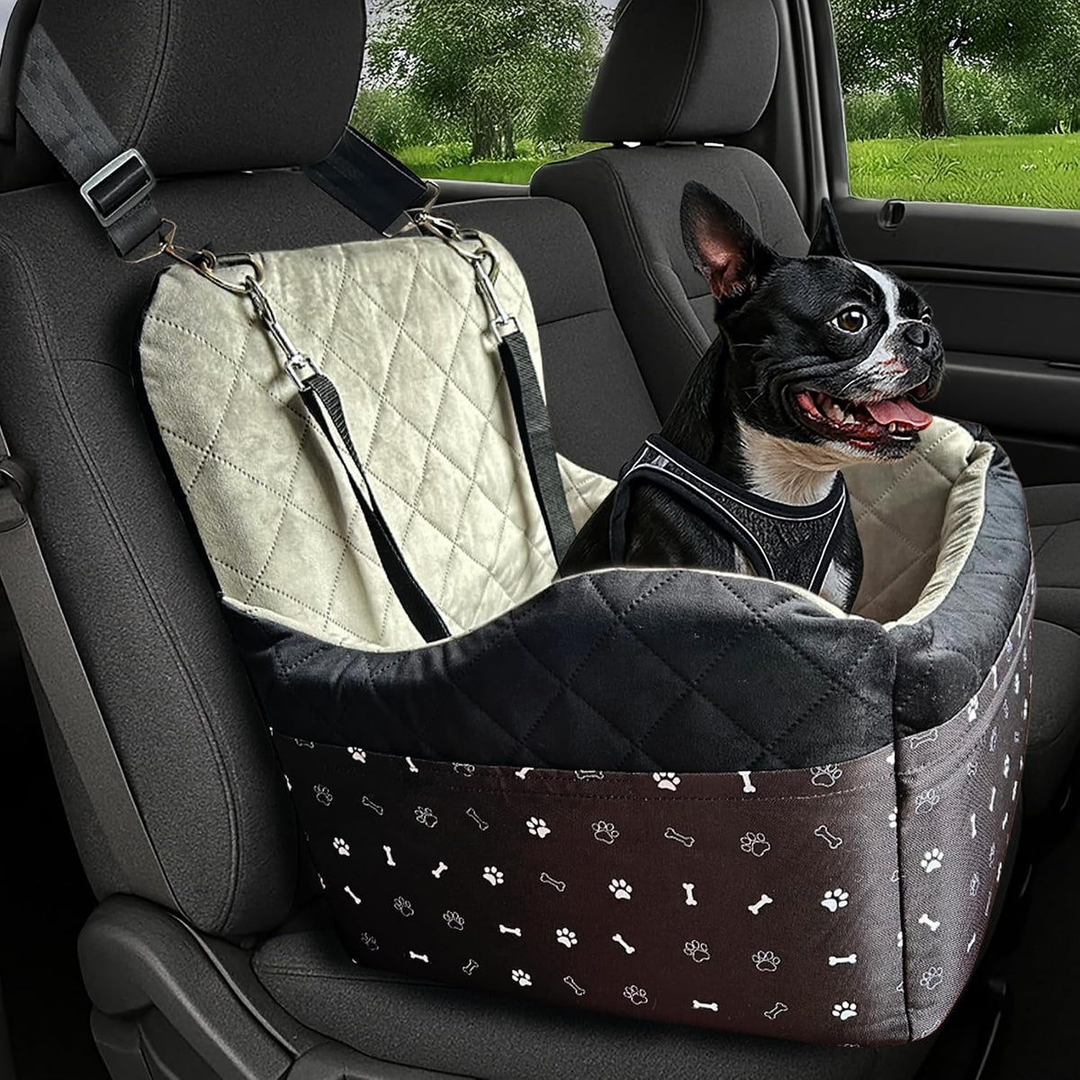 otterpets small dog car seat, memory foam booster, main product view