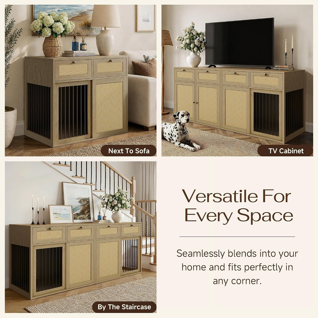 purecozy 2-piece dog crate furniture, right, 80 inch, package contents