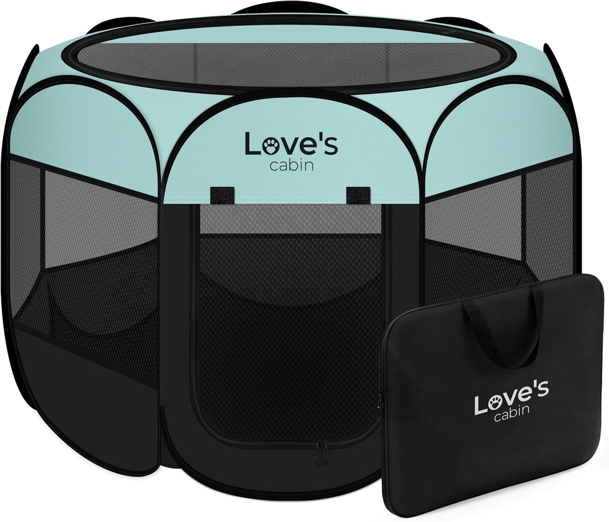 love's cabin pet puppy dog playpen, large dog, main product view