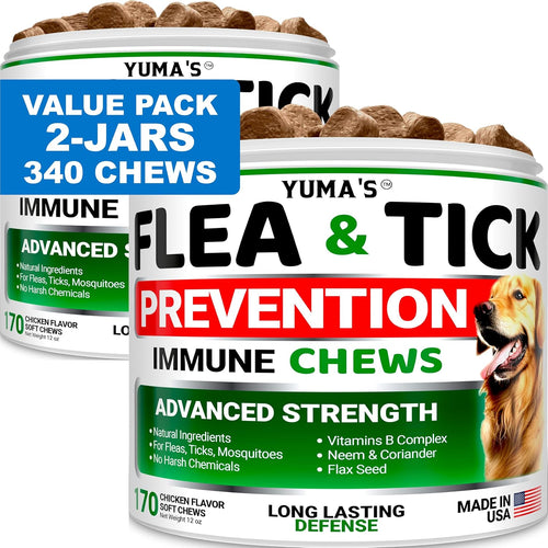(2 pack) flea and tick prevention for dogs, main product view