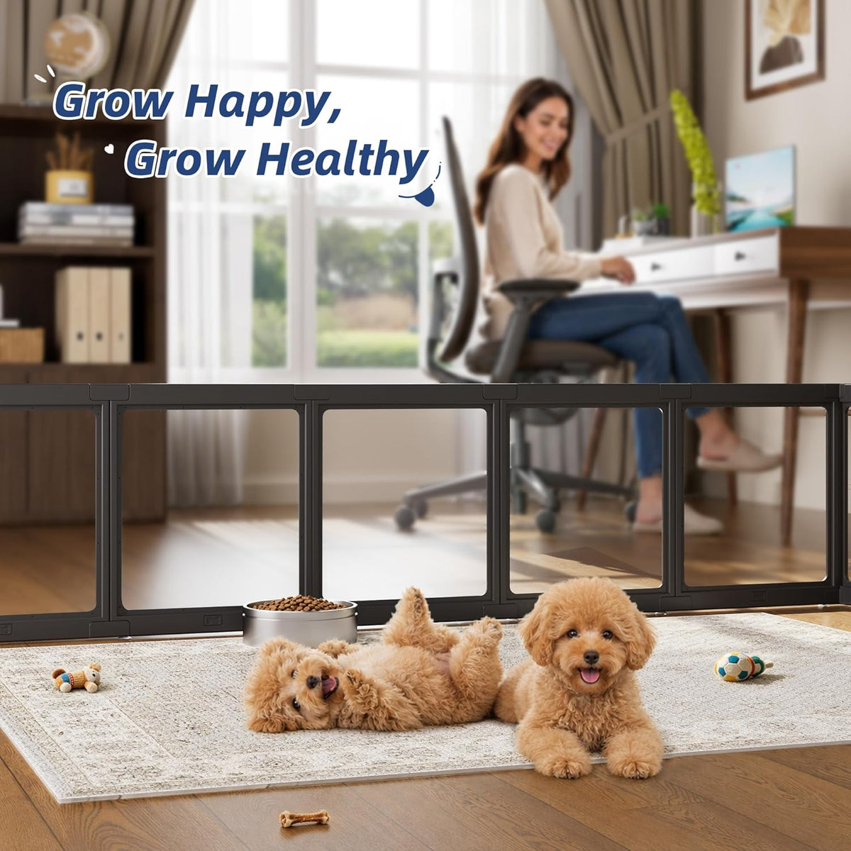 clear acrylic dog playpen indoor pet pen, 24", package contents