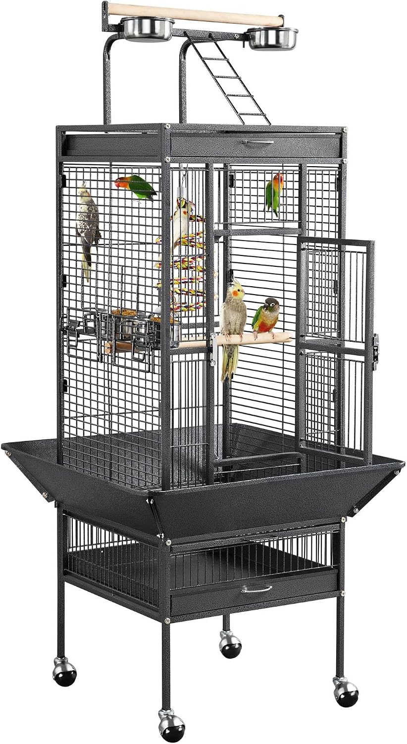 topeakmart 61.5-inch wrought iron selection play top large, main product view